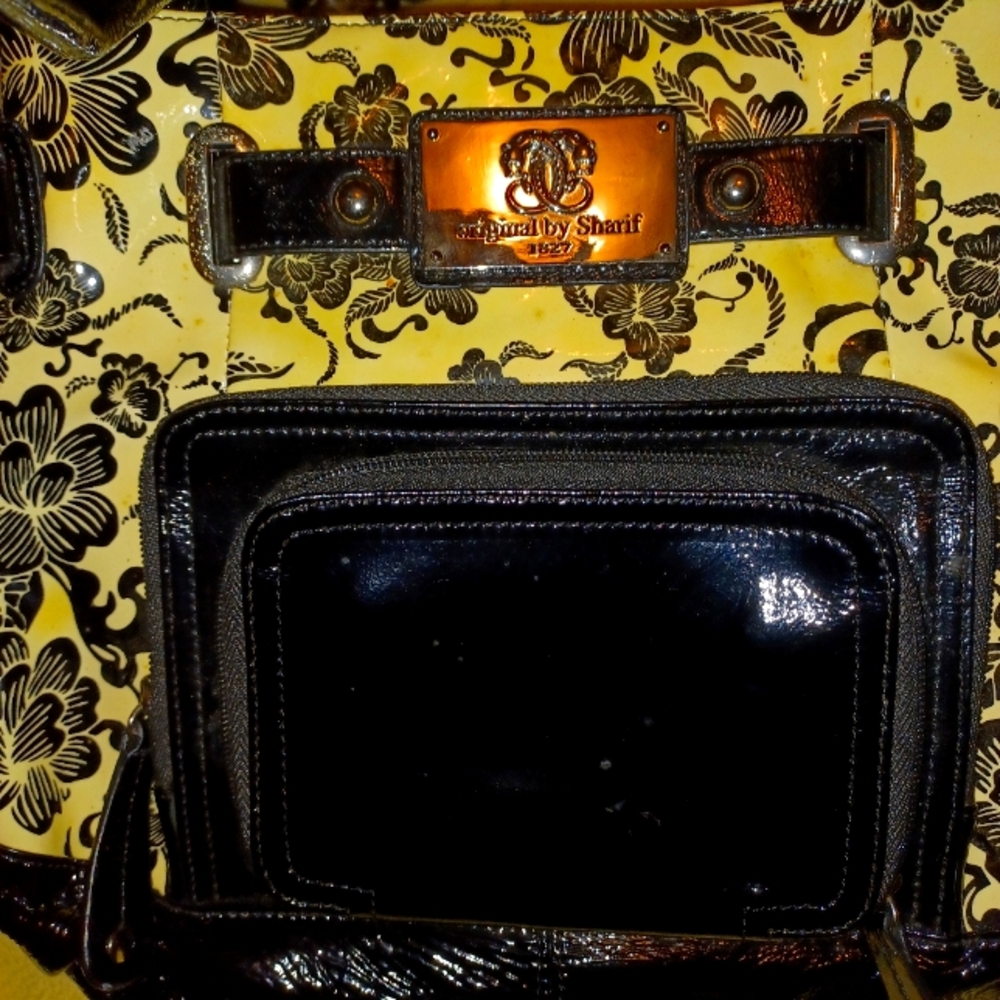 Sharif Black and Gold Women's Bag New No Tags